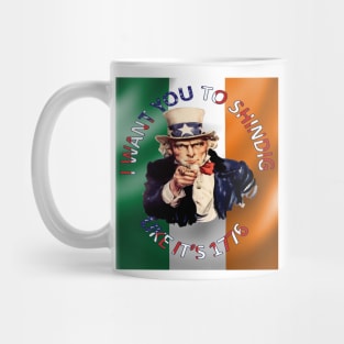 Irish American Uncle Sam Celebration Shindig Mug